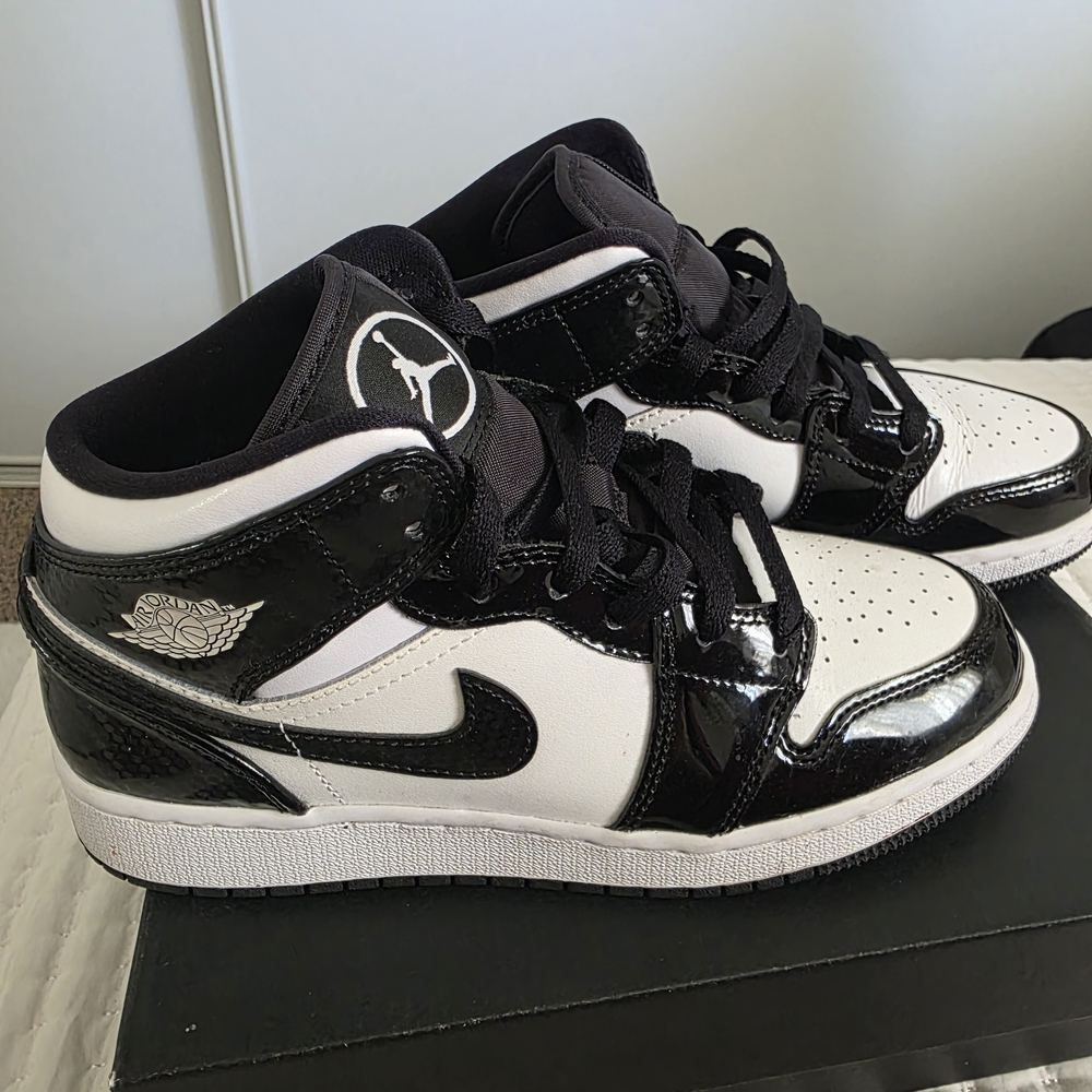 Black and White Air Jordan Sneakers